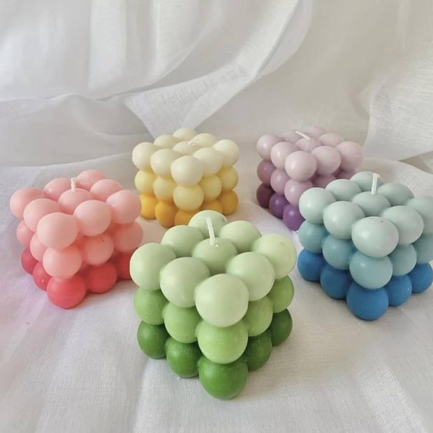 Large Scented Bubble Candle